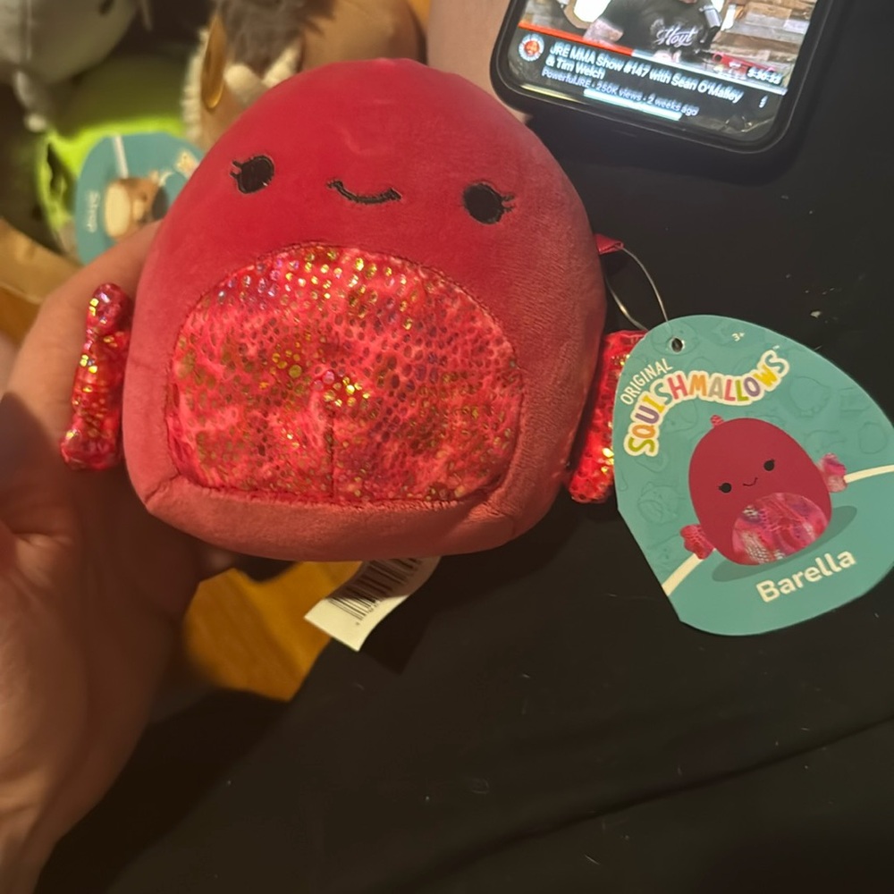 Barely the beta fish squishmallow NWT